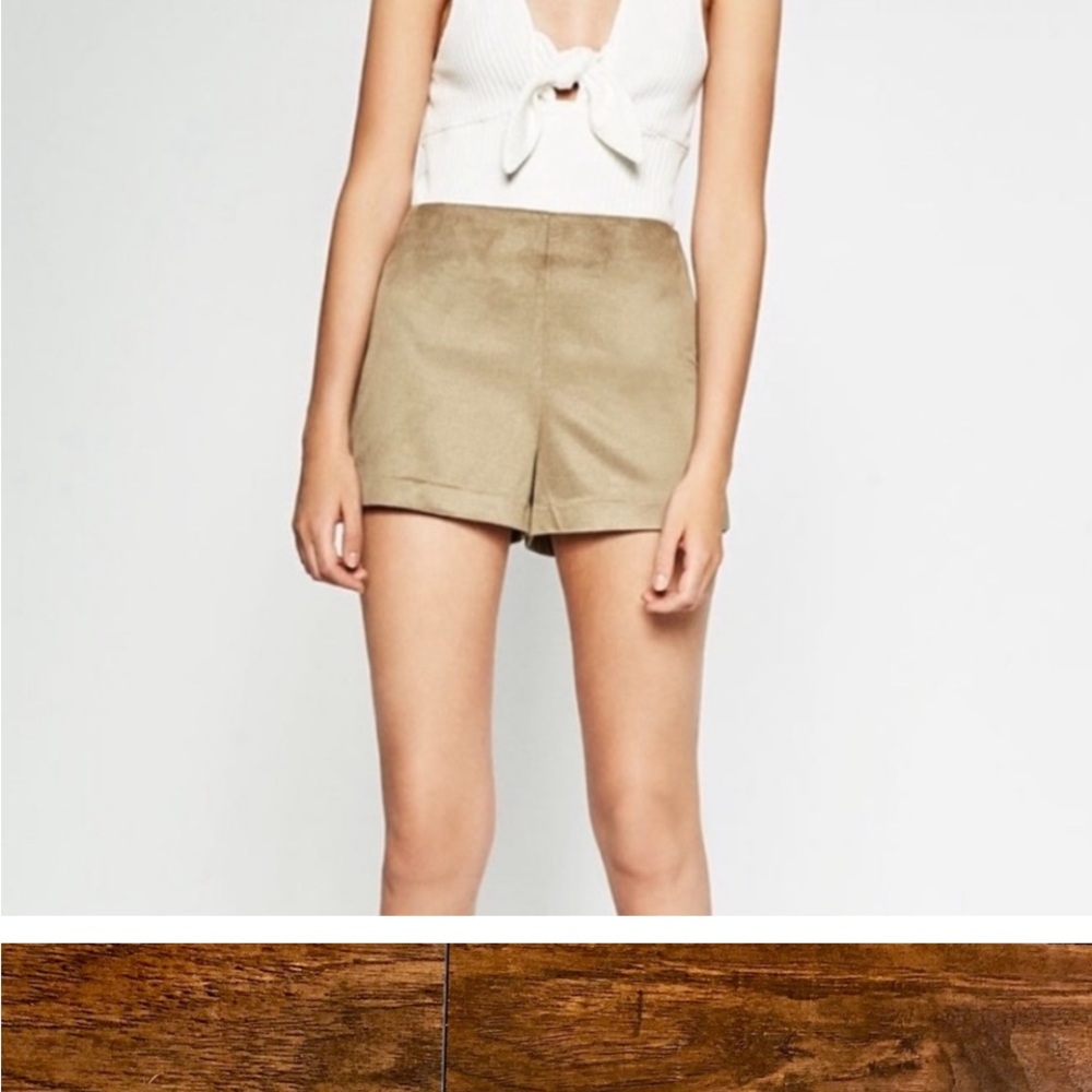 Zara, 2 Pair Faux suede shorts, L
